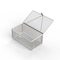 Anysizebasket Light Duty Basket: 10Lx6Wx4H, 304 SS, Hinged Lid with Thumb Clasp, No Handles, Mesh: 2 x .063 FLB-100060040-L02S - alternate 1